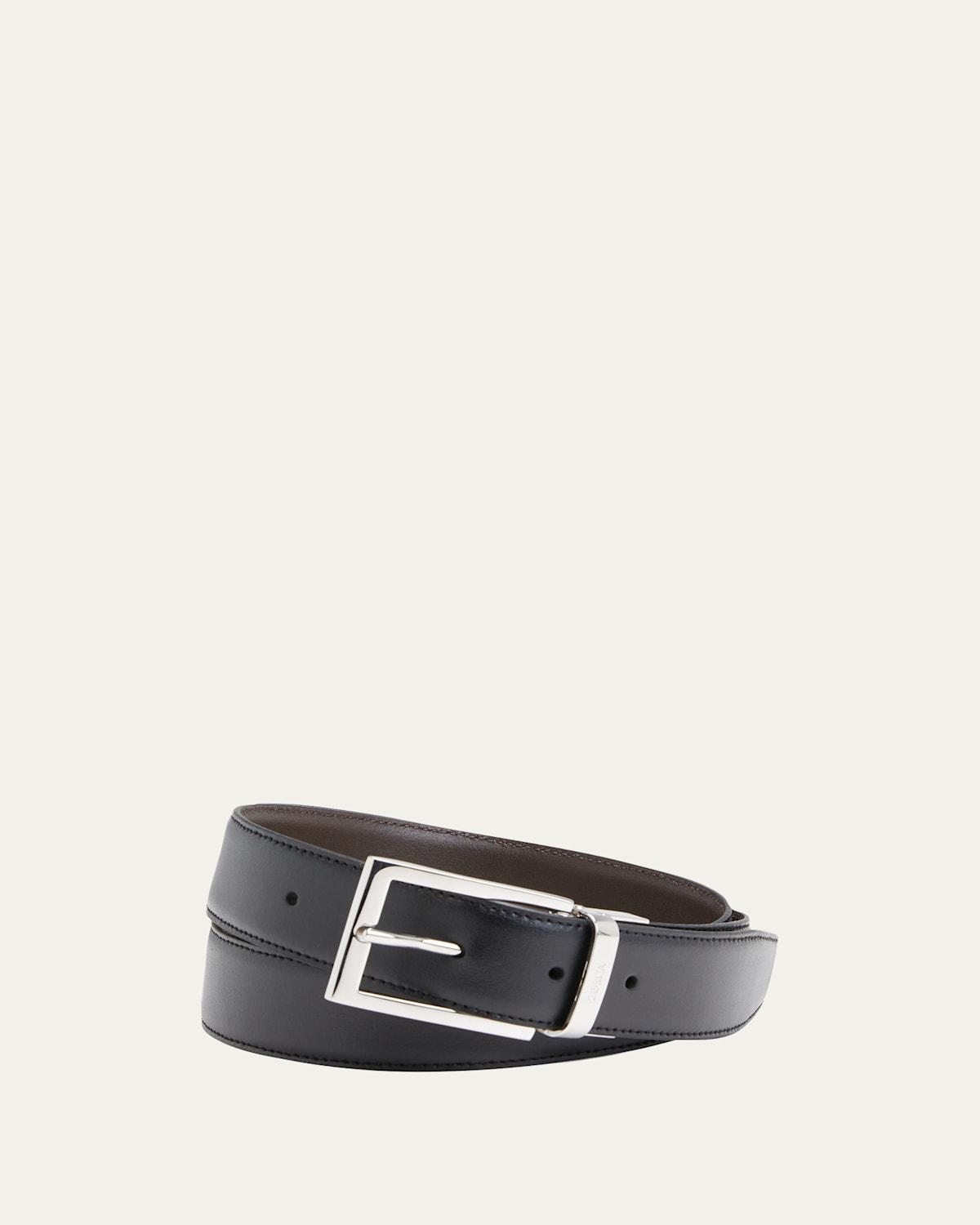 Mens Reversible Adjustable Leather Belt Product Image