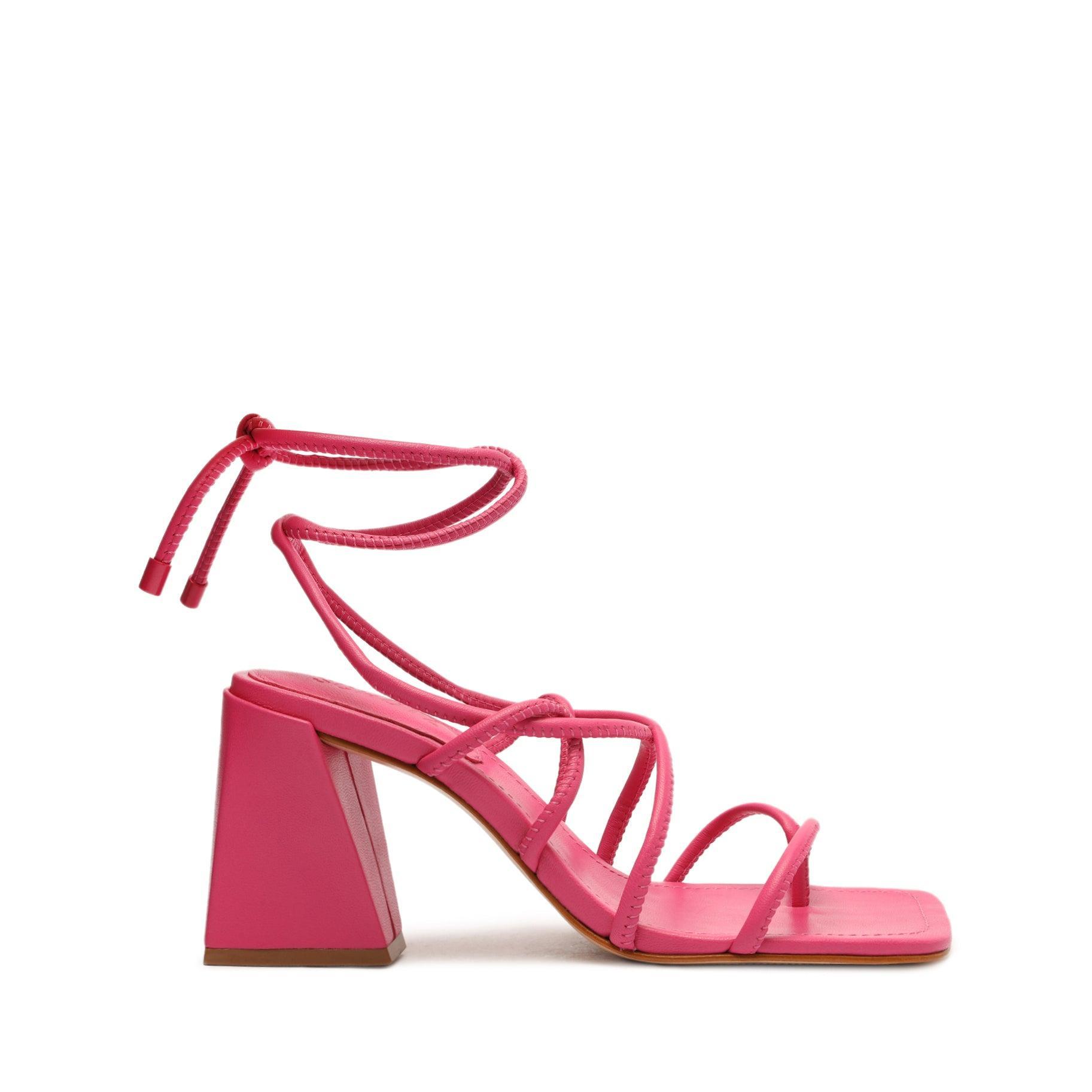 Fernanda Sandal - 8 Hot Pink Faux Leather Product Image