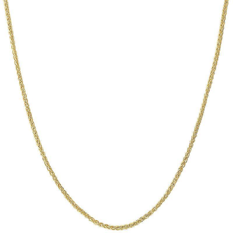 Jordan Blue 14k Gold Wheat Chain Necklace, Womens Product Image