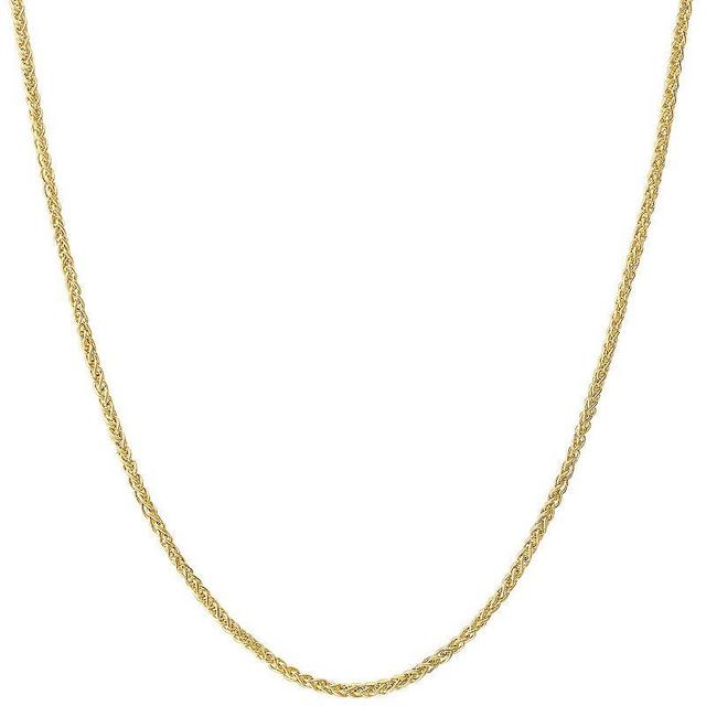 Jordan Blue 14k Gold Wheat Chain Necklace, Womens Yellow Product Image