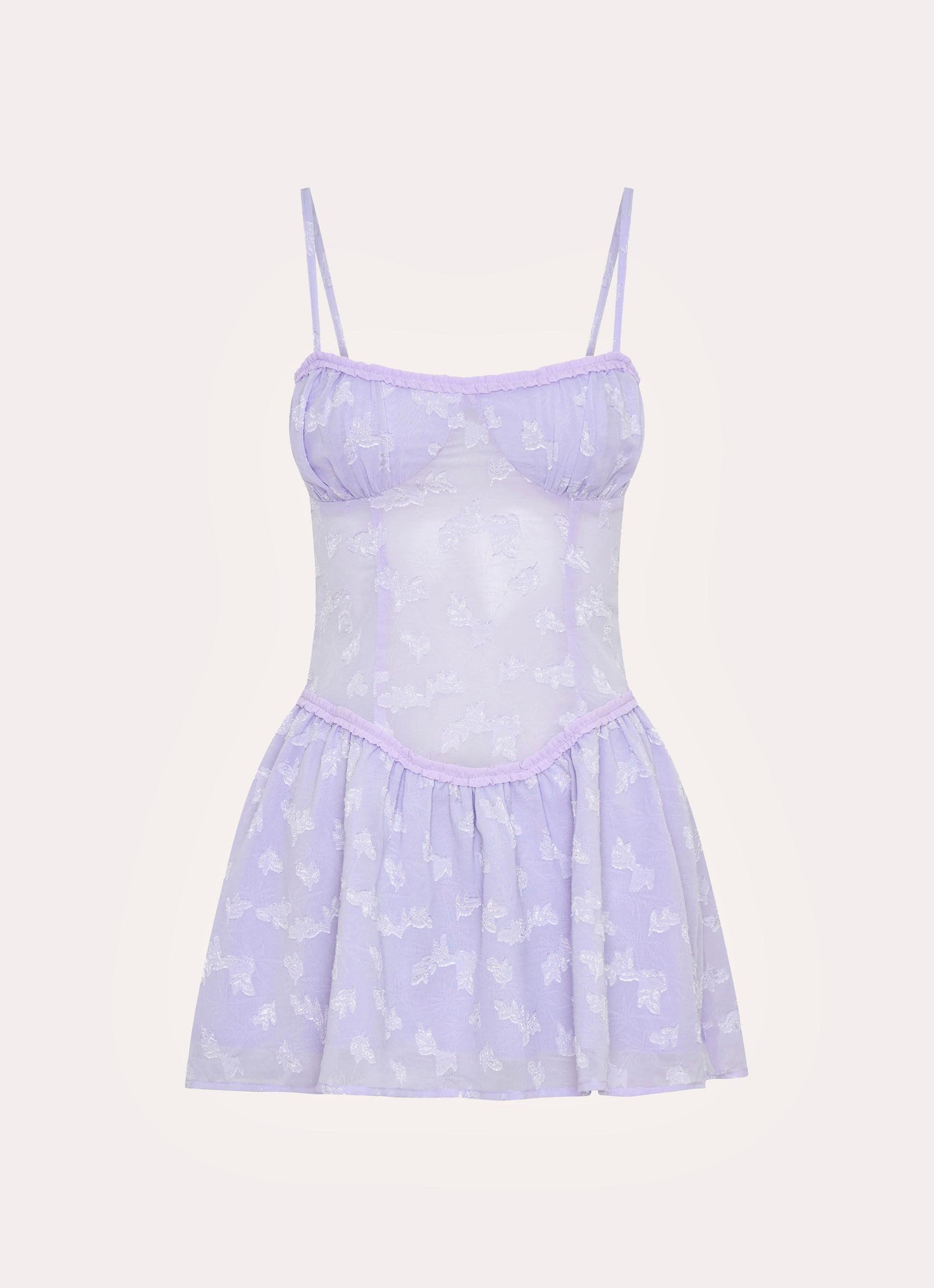 Morgana Mini Dress - Lilac Product Image