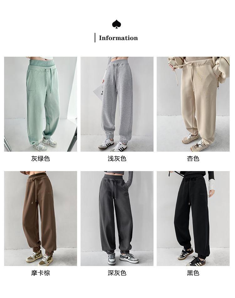 Drawstring-Waist Loose Joggers With Pockets in 6 Colors Product Image