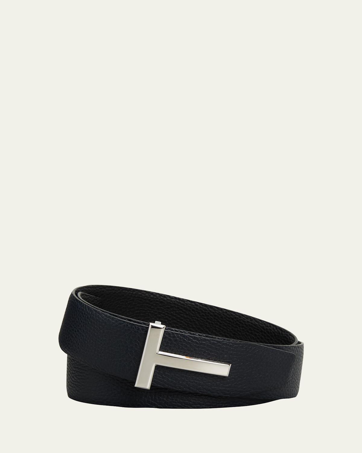 TOM FORD T Icon Reversible Soft Grain Leather Belt Product Image