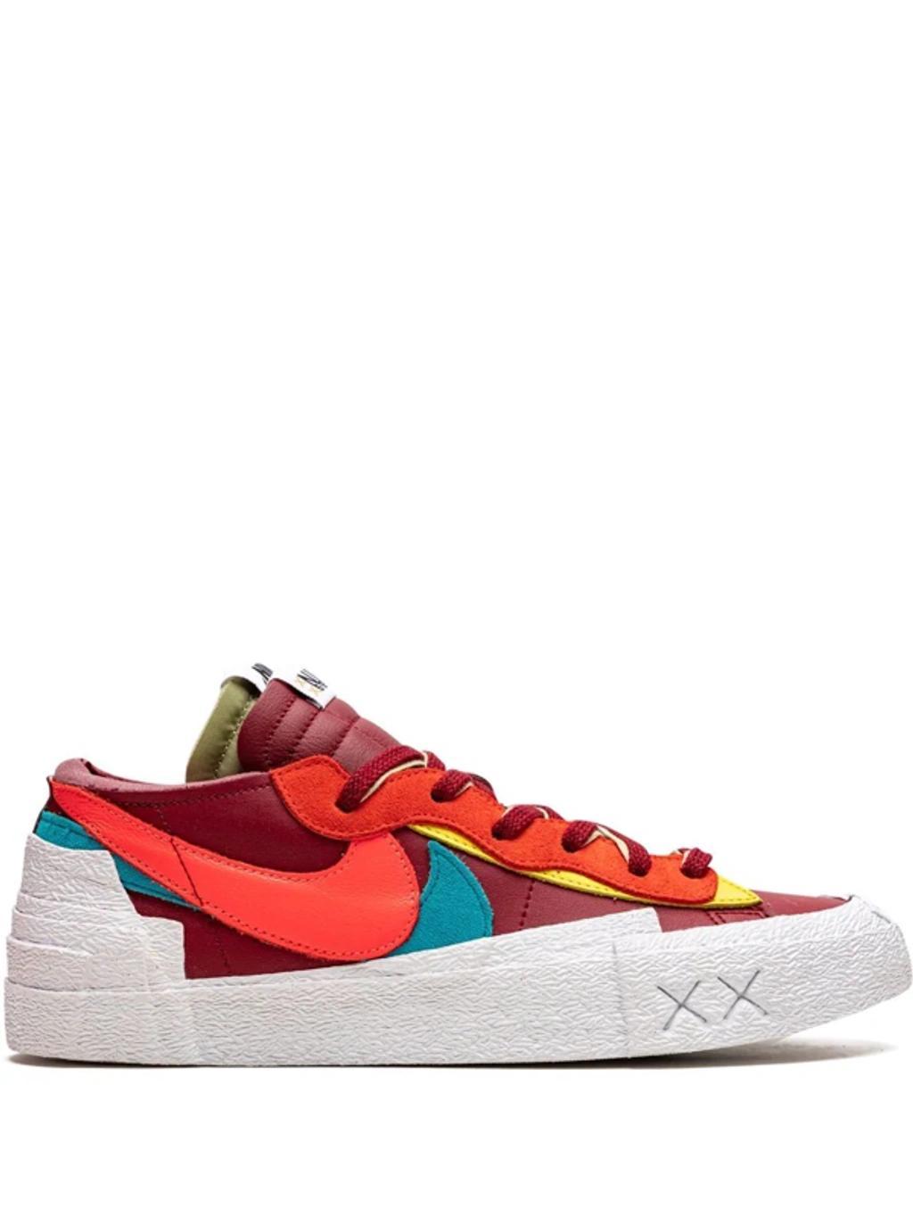 X Kaws X Sacai Blazer Low "red" Sneakers Product Image