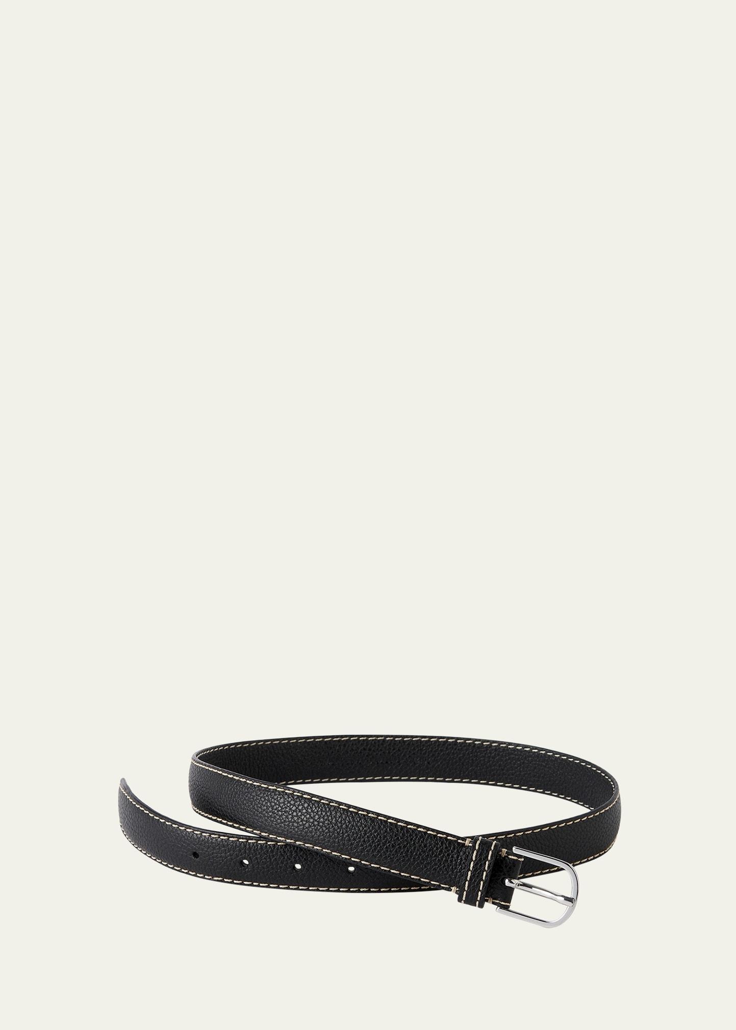 Womens Slim Trouser Leather Belt Product Image