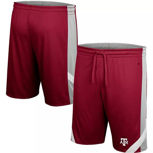 Mens Colosseum Maroon/Gray Texas A&M Aggies Am I Wrong Reversible Shorts Product Image