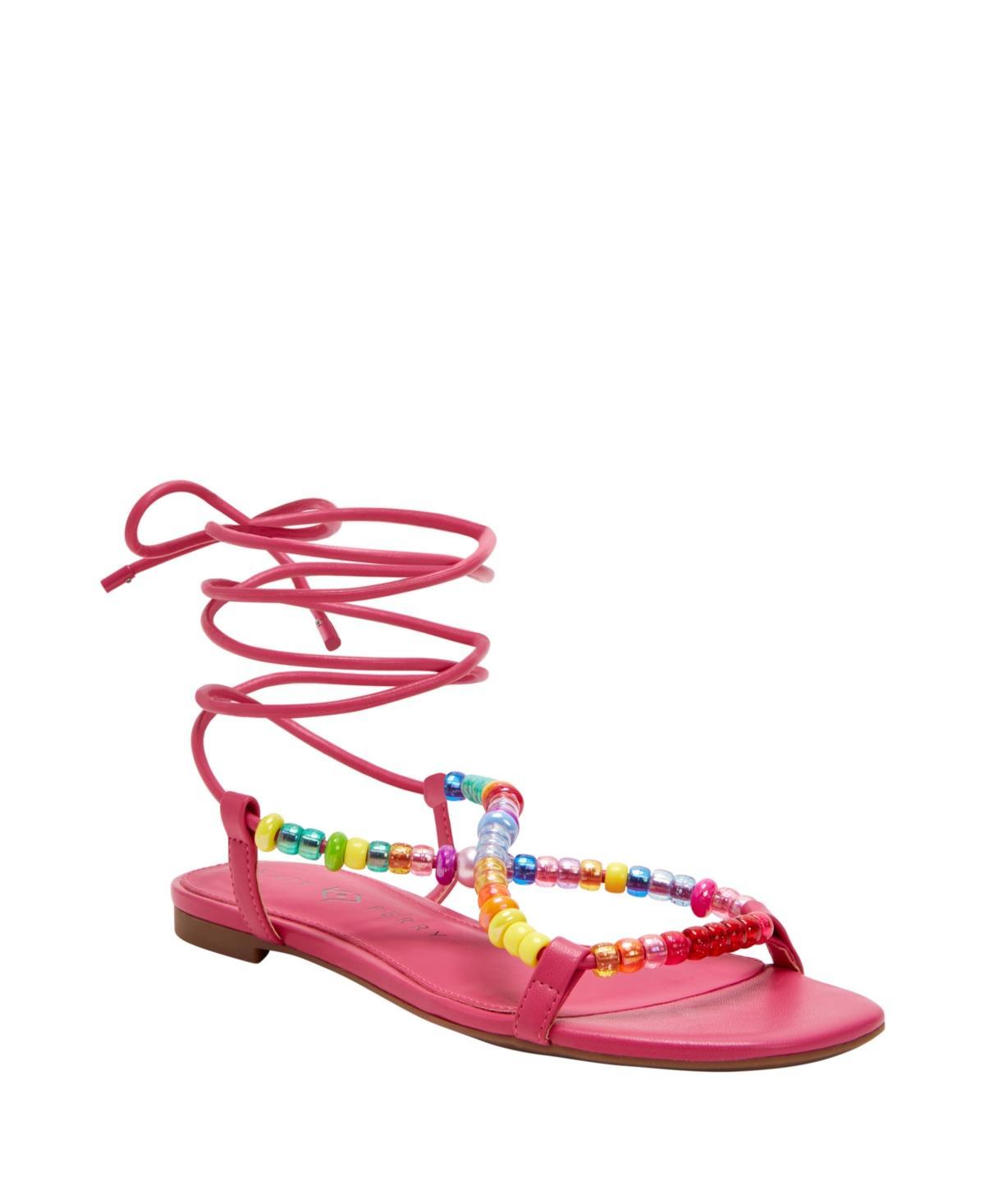 Katy Perry Womens The Halie Bead Lace-Up Sandals Product Image