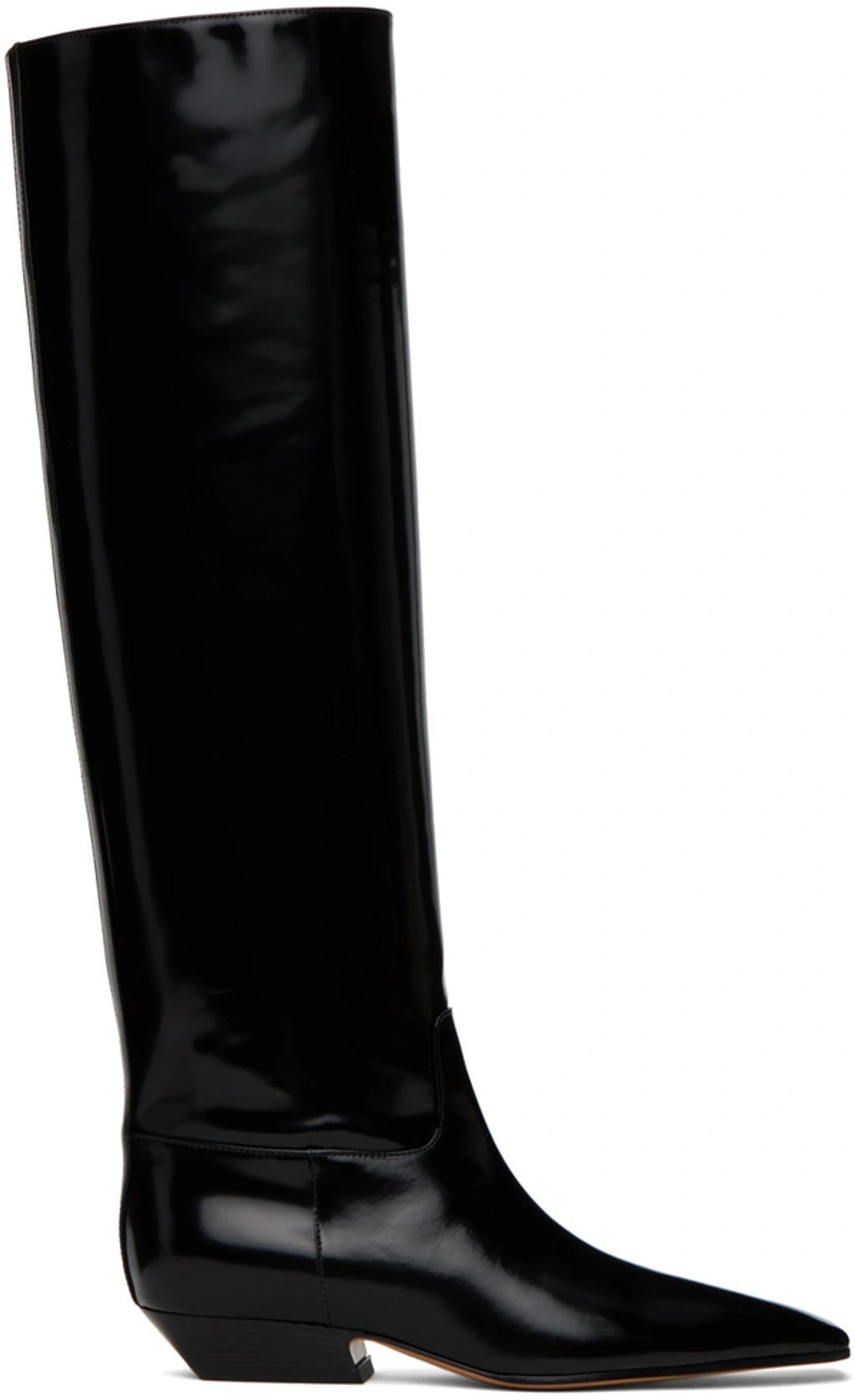 Black The Marfa Knee-high Leather Boots Product Image