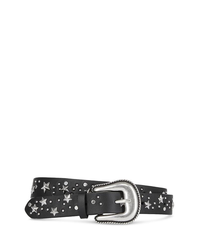 The Kooples Womens Star Studded Thin Leather Belt Product Image