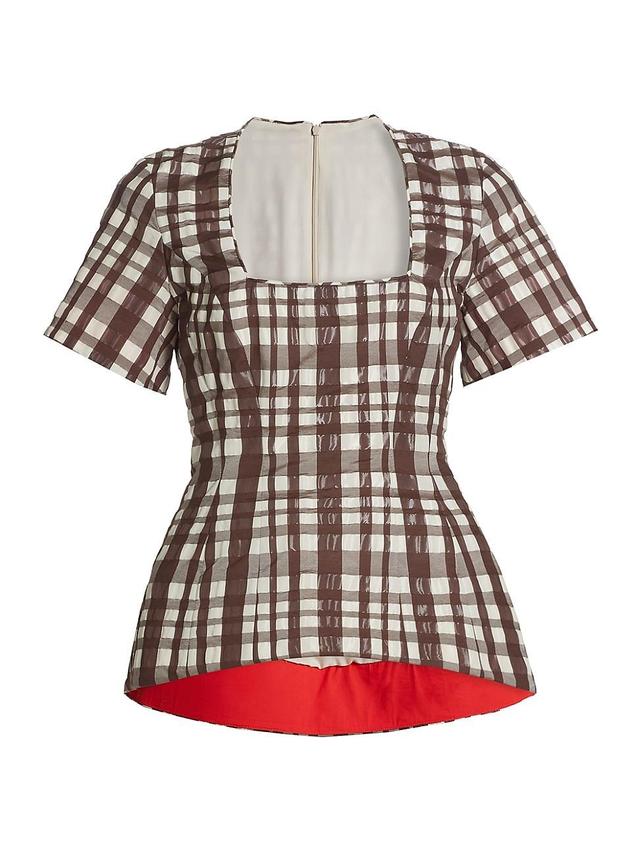 Womens Hourglass Checkered Top Product Image