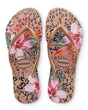 havaianas Womens Slim Animal Floral Print Flip-Flops Product Image