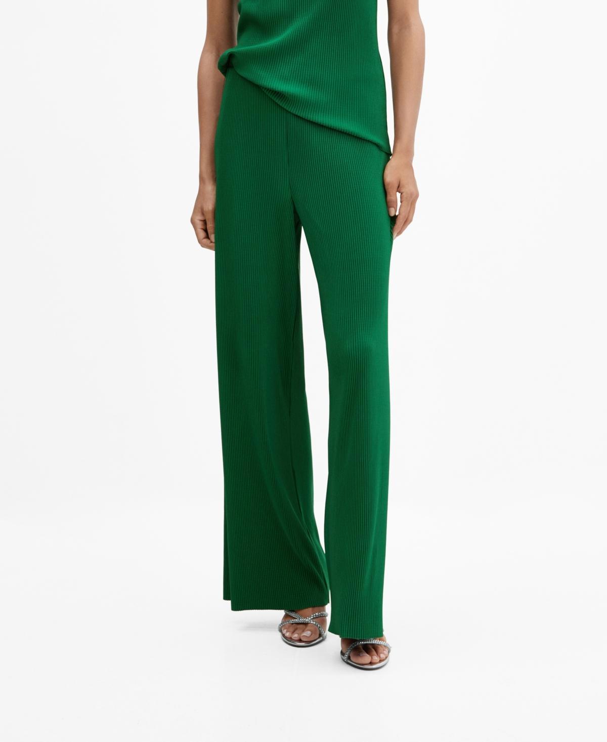 Mango Womens Pleated Palazzo Pants Product Image