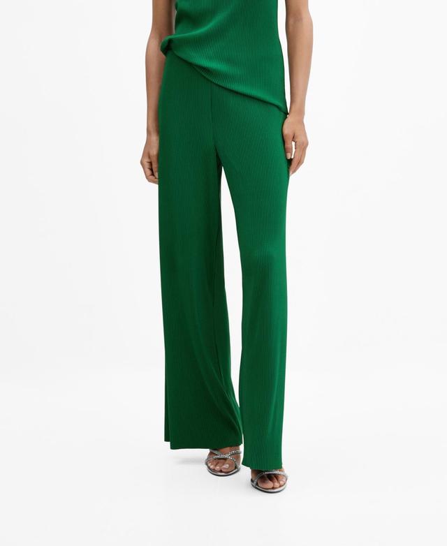 MANGO - Pleated palazzo pants blackWomen Product Image