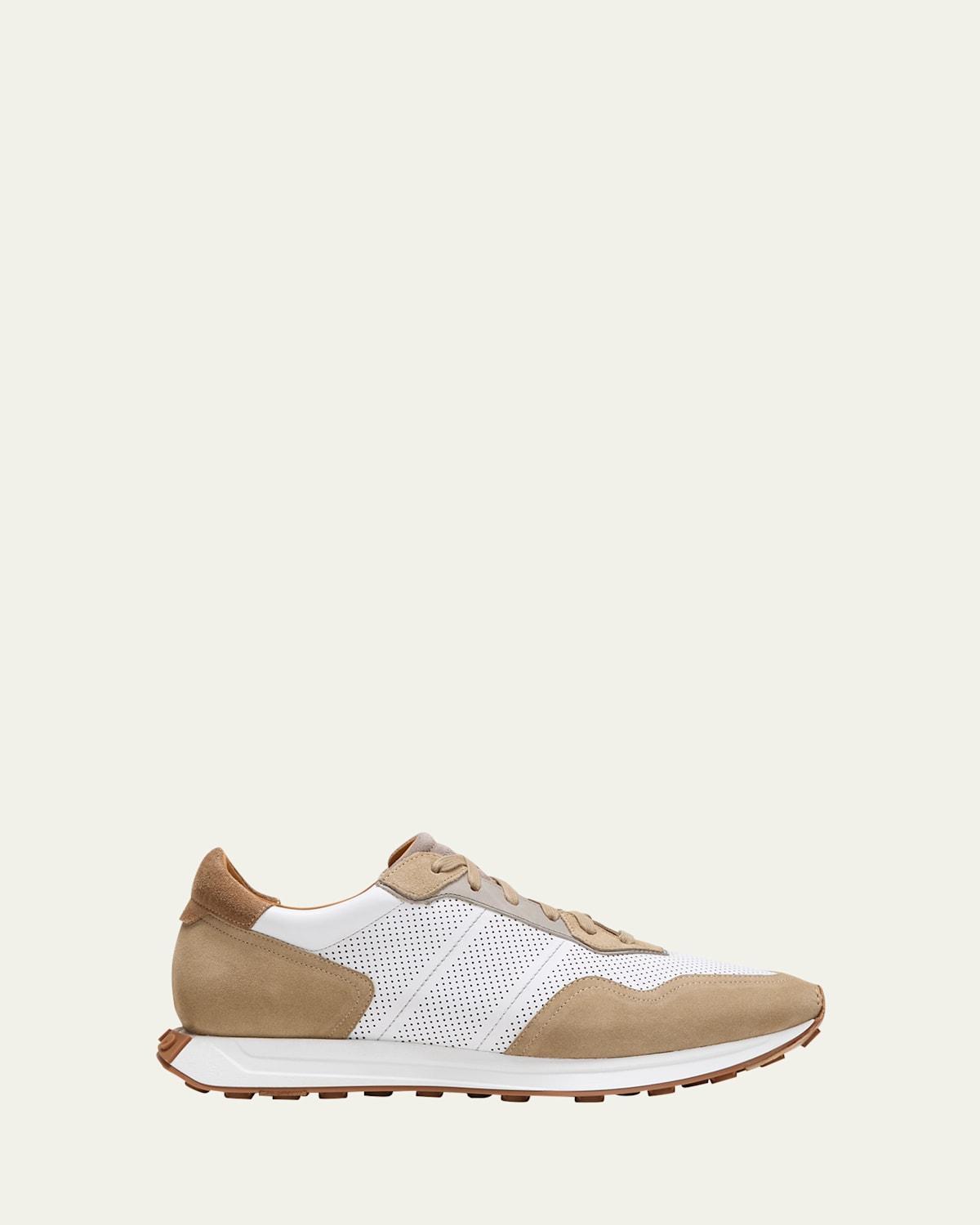 Mens Romero Leather and Suede Runner Sneakers Product Image