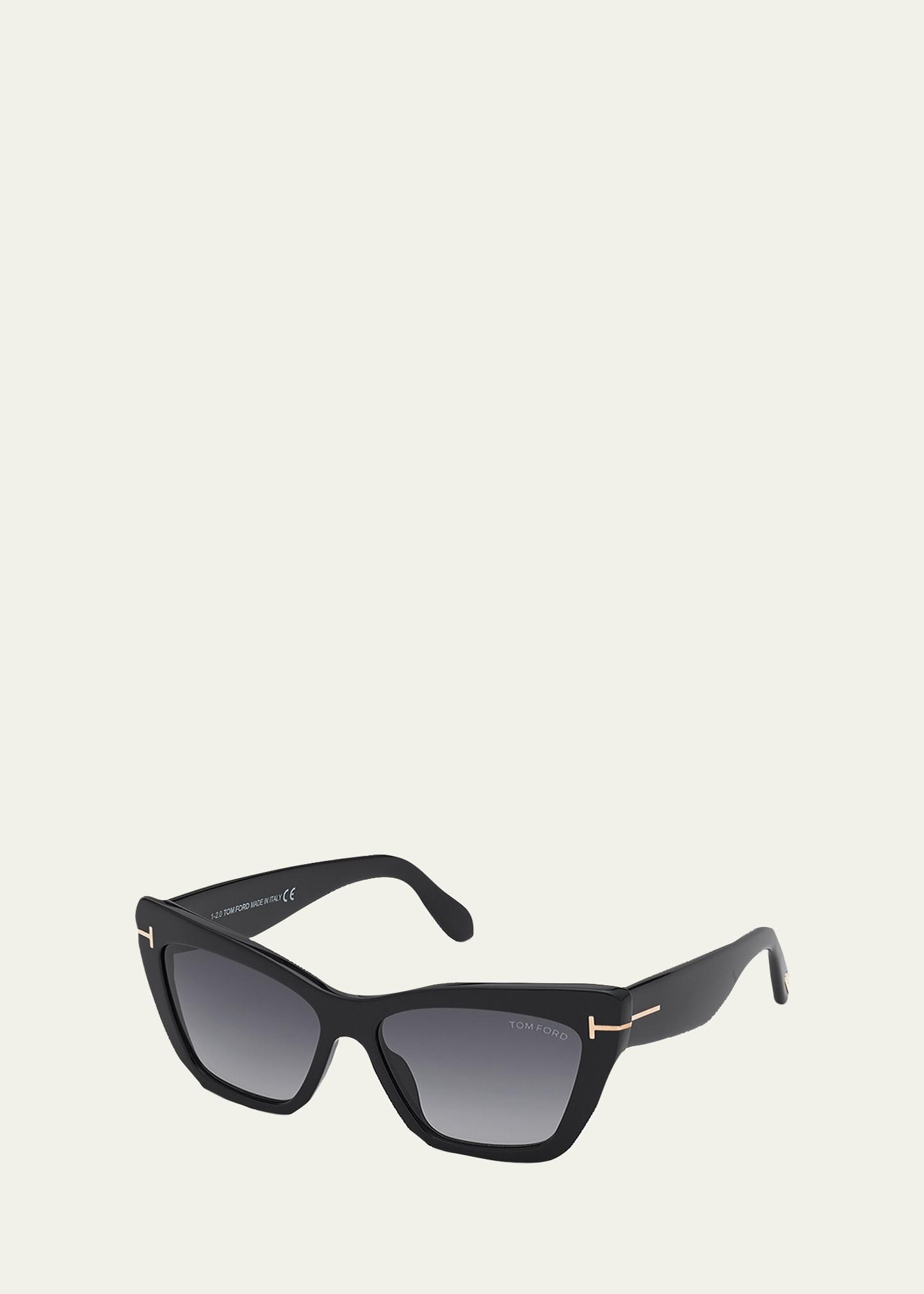 TOM FORD Wyatt 56mm Gradient Cat Eye Sunglasses Product Image