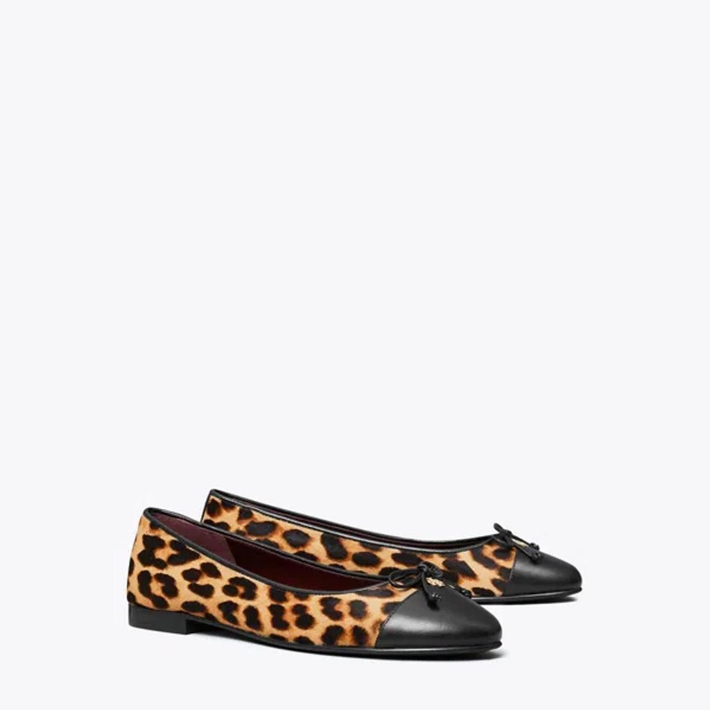 TORY BURCH Cap-toe Ballet In Classic Leopard Product Image