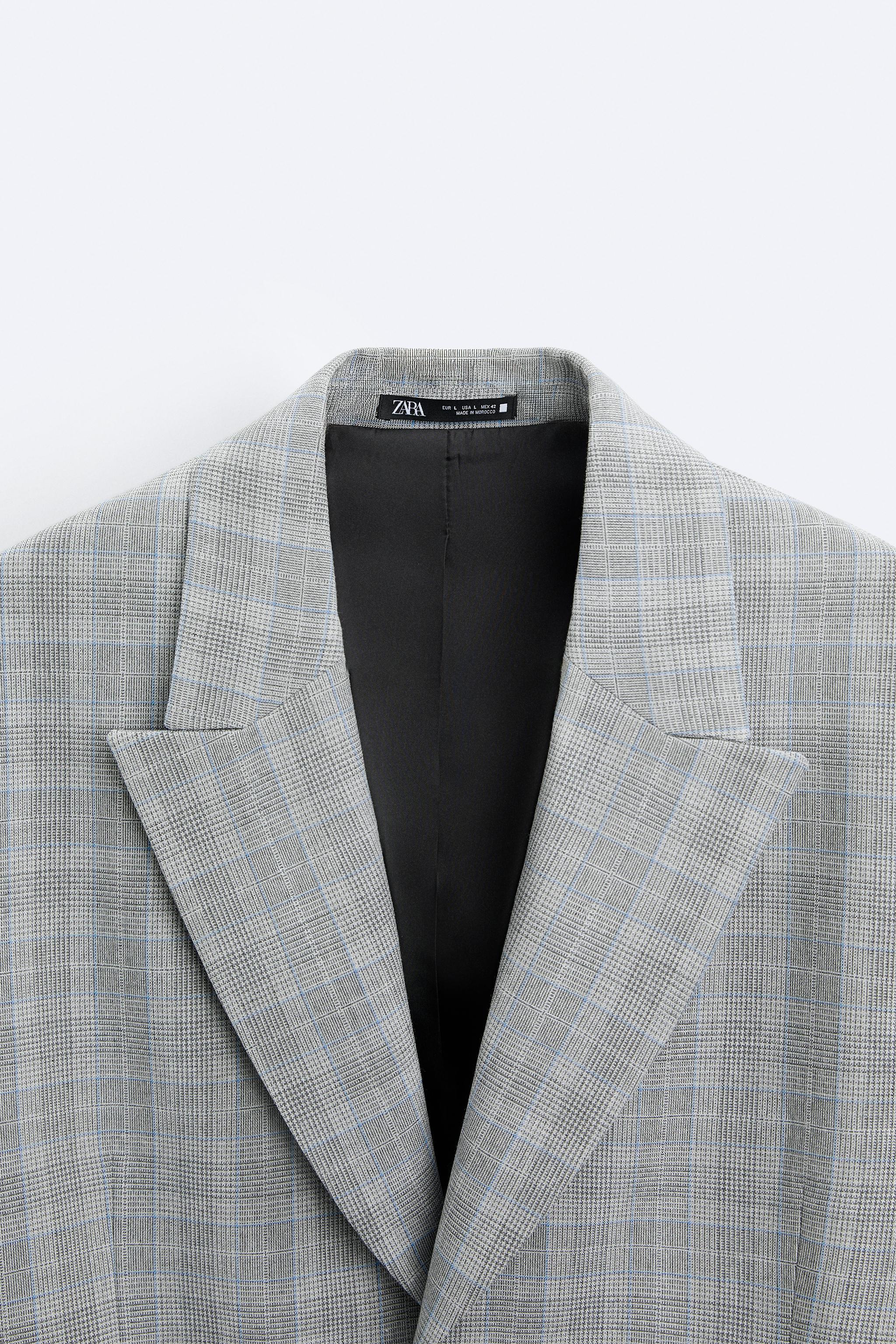 CHECKERED OVERSIZED FIT BLAZER Product Image