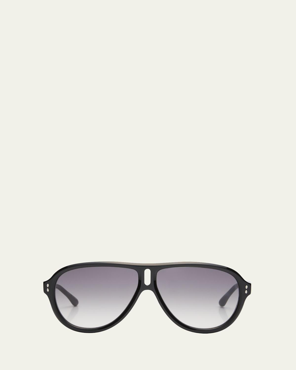 Logo Acetate Aviator Sunglasses Product Image