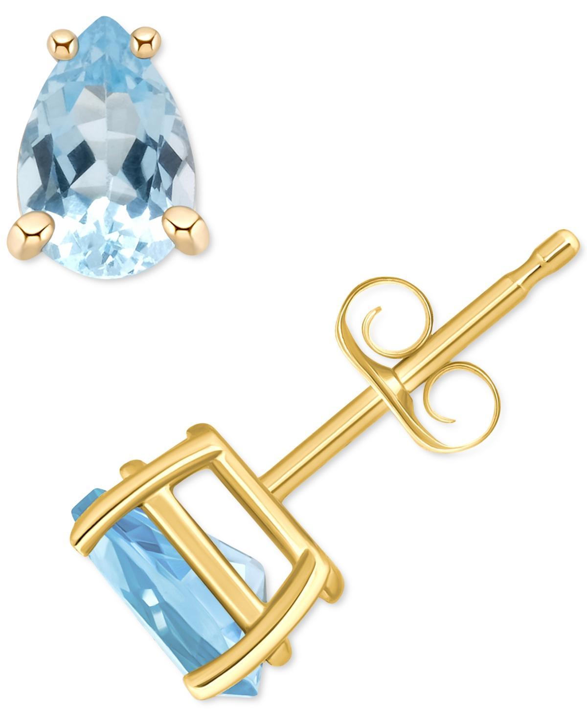 Aquamarine Pear Stud Earrings (3/4 ct. t.w.) in 14k Gold Product Image