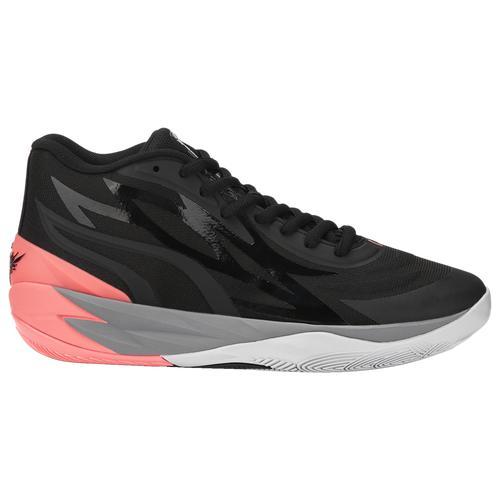 PUMA Mens PUMA MB.02 - Mens Basketball Shoes Sunset Glow/Black/Grey Product Image