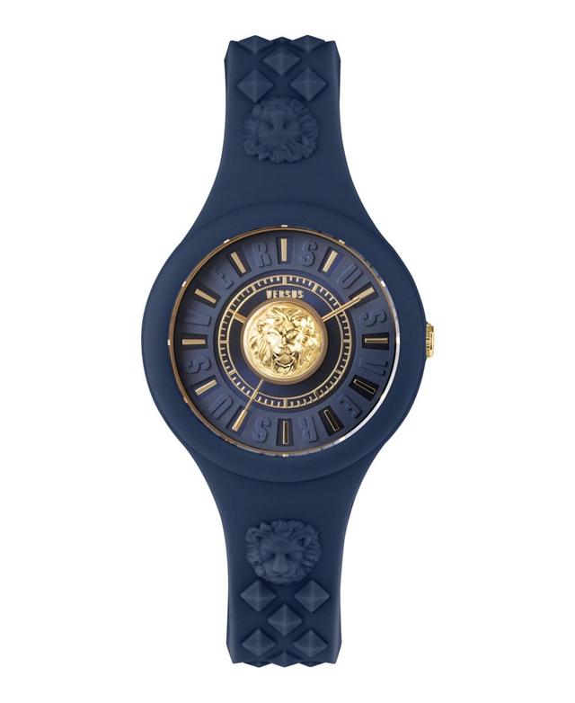 Versus Versace Womens 3 Hand Quartz Fire Island Blue Silicone Watch, 39mm Product Image