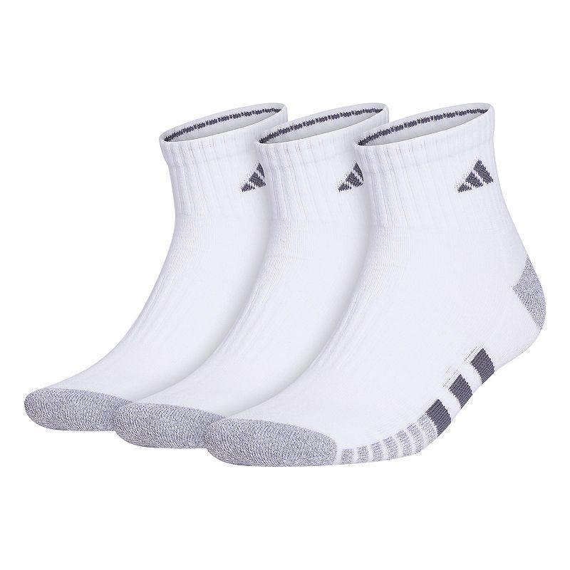 adidas Cushioned Quarter Socks 3 Pairs Multicolor L Product Image