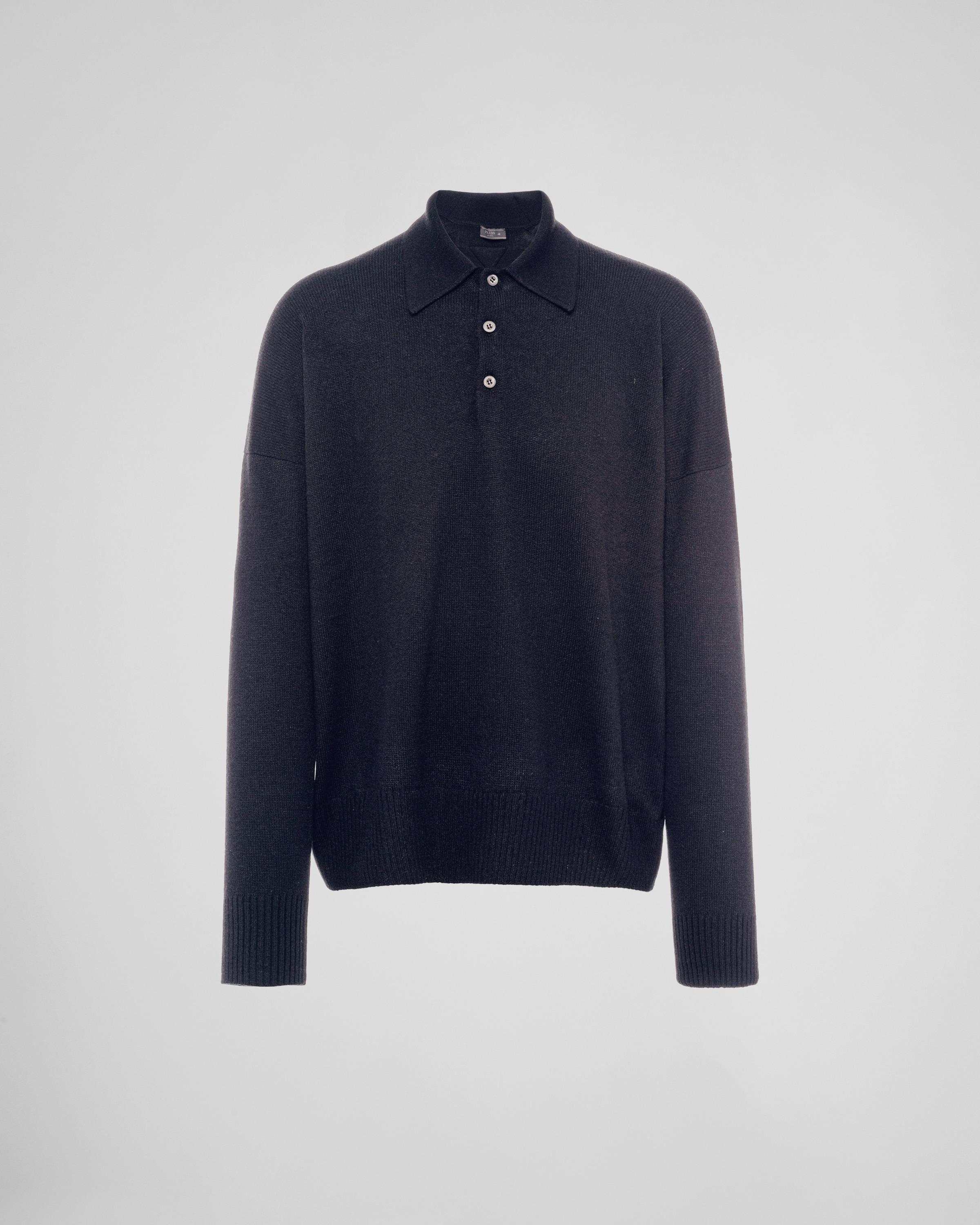 Cashmere polo shirt Product Image