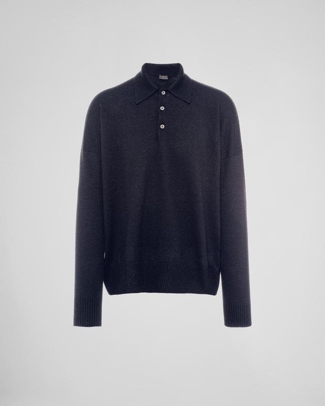 Cashmere polo shirt Product Image