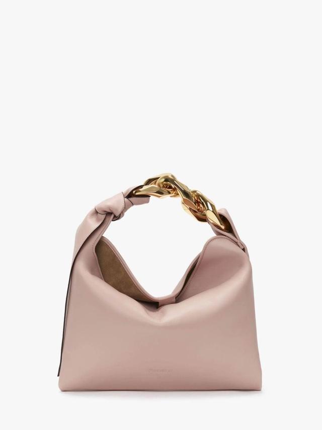 SMALL CHAIN HOBO - LEATHER SHOULDER BAG in pink | JW Anderson US  Product Image