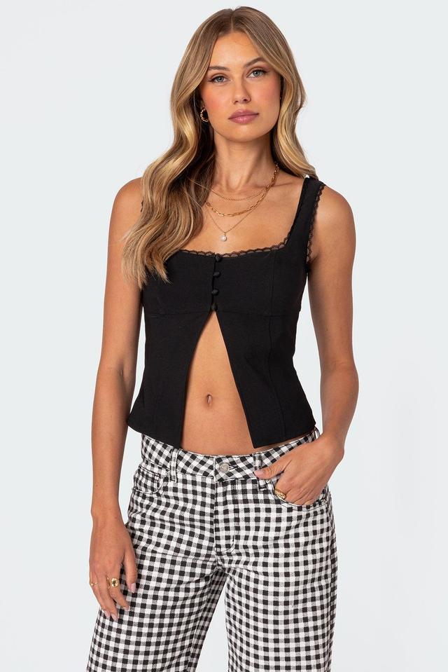 Odette Split Front Tailored Top Product Image