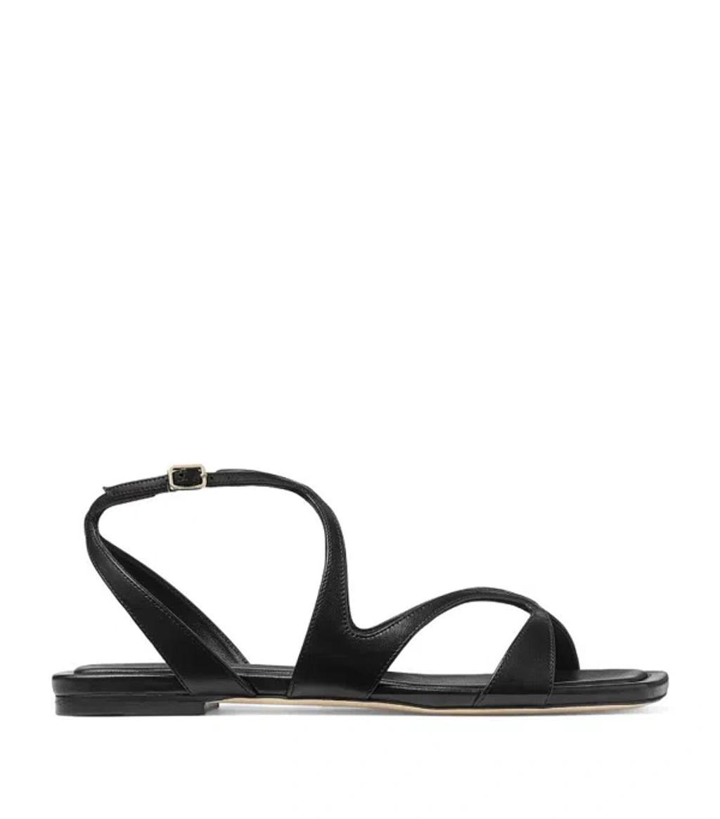 Ayla Leather Sandals In Black Product Image