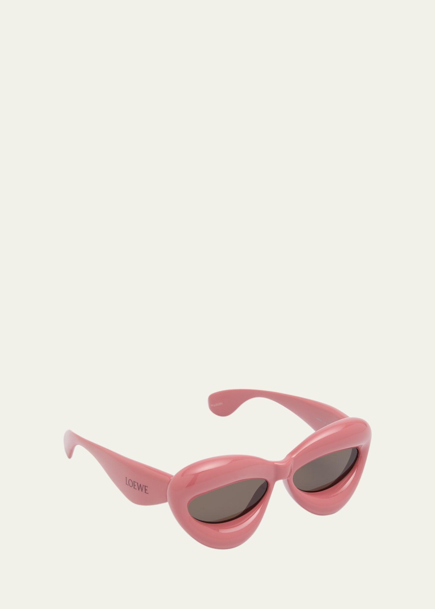 Inflated Pink Acetate Cat-Eye Sunglasses Product Image