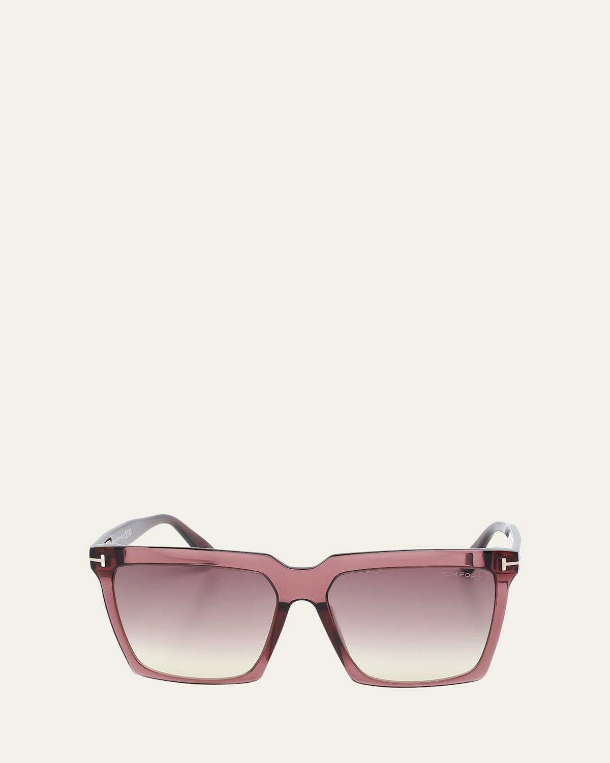 Tom Ford Bordeaux Square Acetate Sunglasses, 58mm Product Image