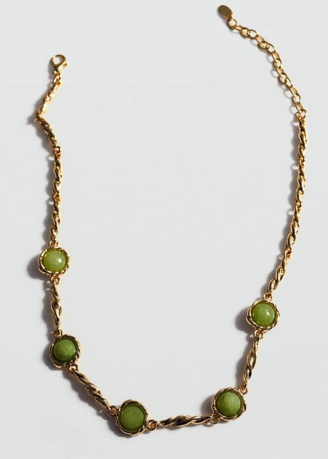 MANGO - Stone chain necklace - One size - Women Product Image