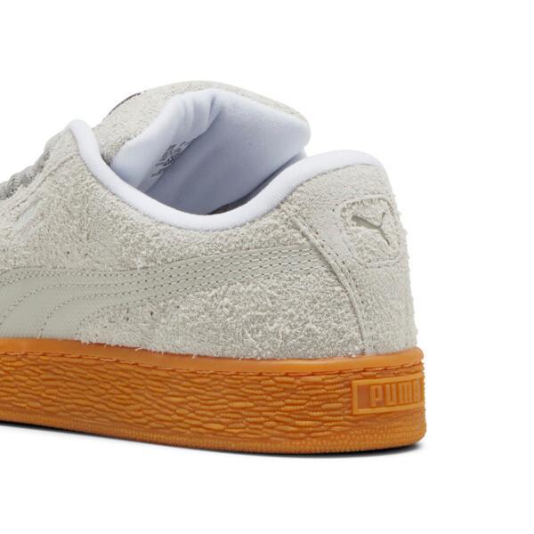 PUMA Suede XL Hairy Sneakers Women in Feather Grey/Gum Product Image