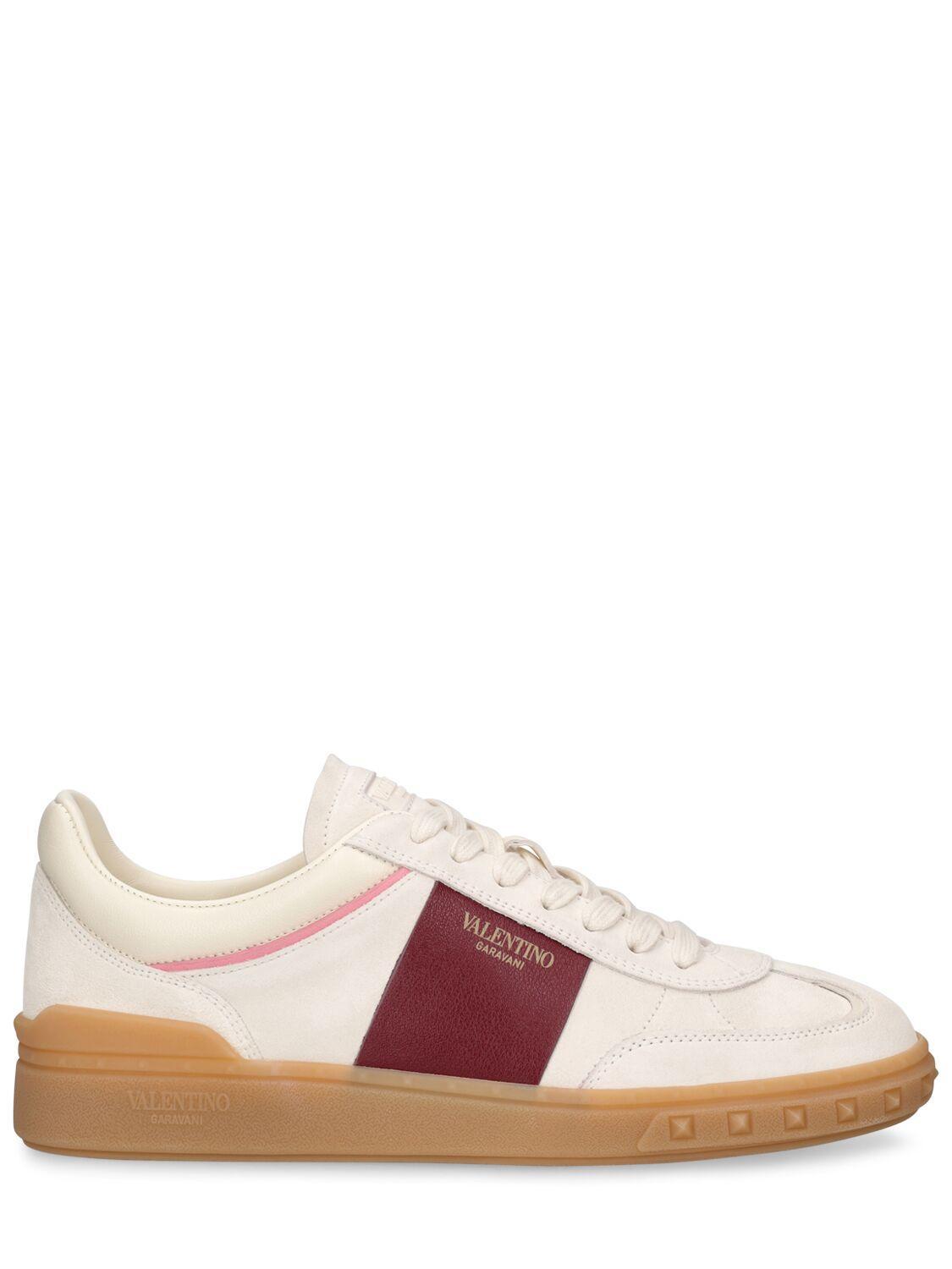 Off-white Upvillage Nappa Sneakers In Ivory,dark Red Product Image