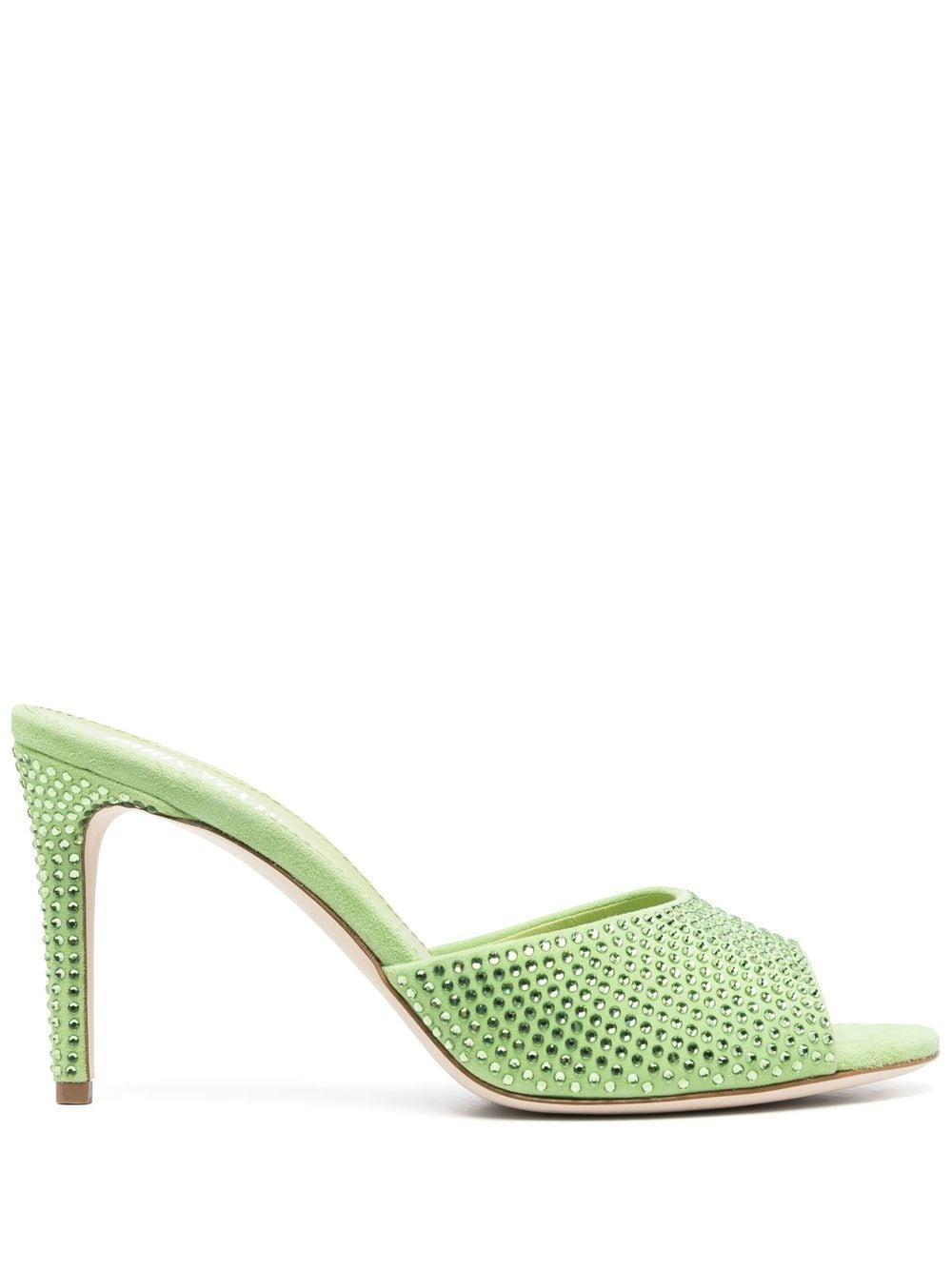 Crystal-embellished 80mm Sandals In Green Product Image