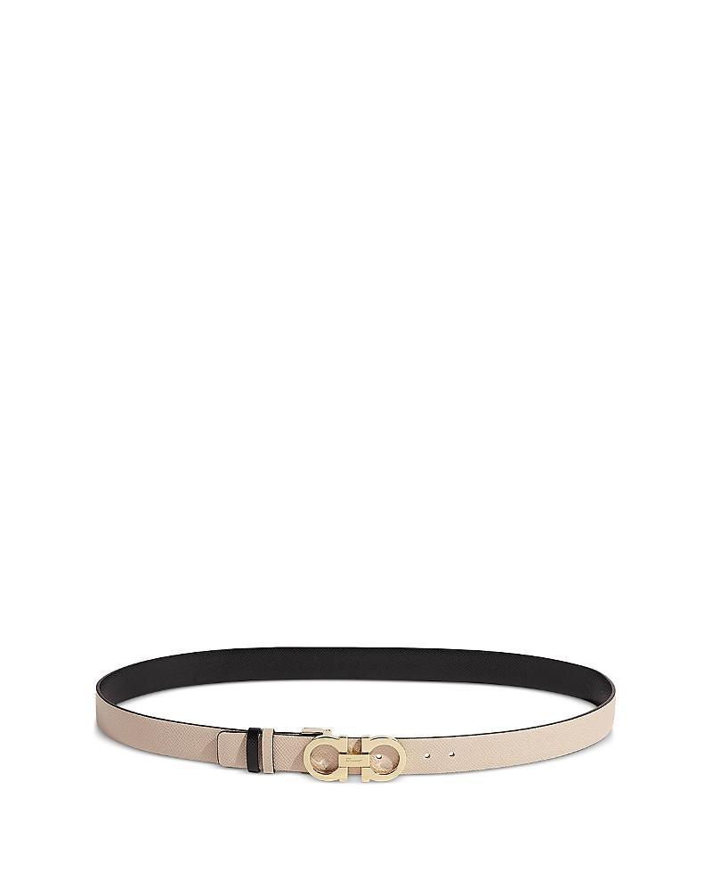 FERRAGAMO Double Gancio Reversible Leather Belt Product Image