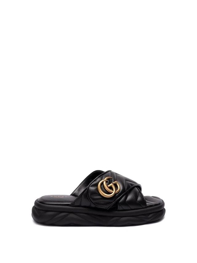 `marmont` Slide Sandals In Black Product Image