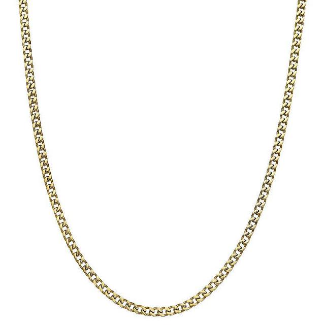 Mens LYNX Stainless Foxtail Chain Necklace Yellow Product Image