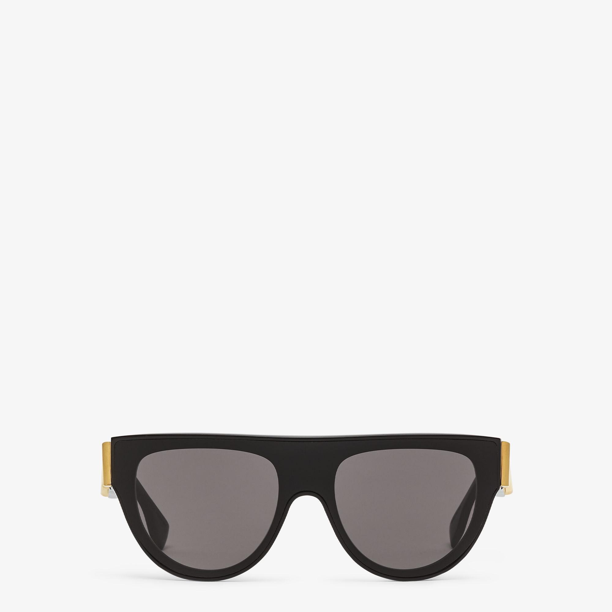 Fendi FirstBlack acetate shield sunglasses Product Image