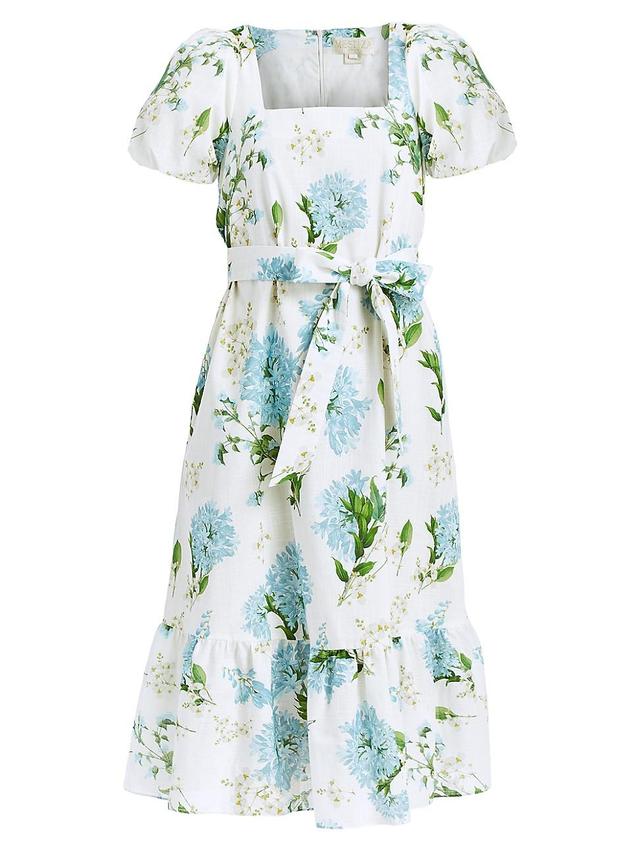 Womens Jasmine Floral Tie-Waist Midi-Dress Product Image