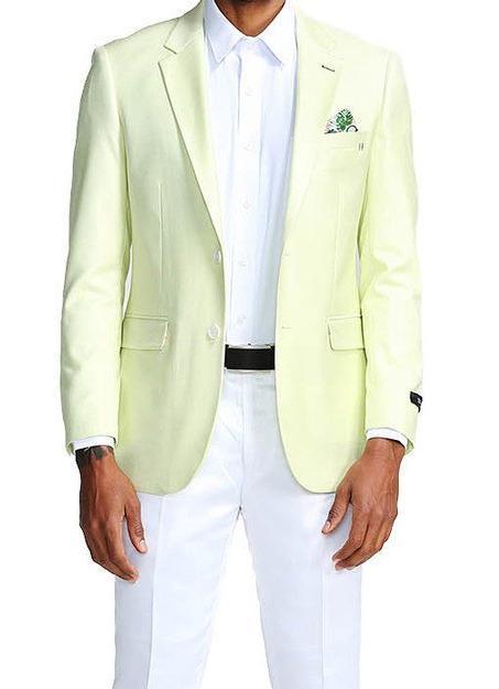 Slim Fit Blazer 2 Button in Solid Mint Product Image