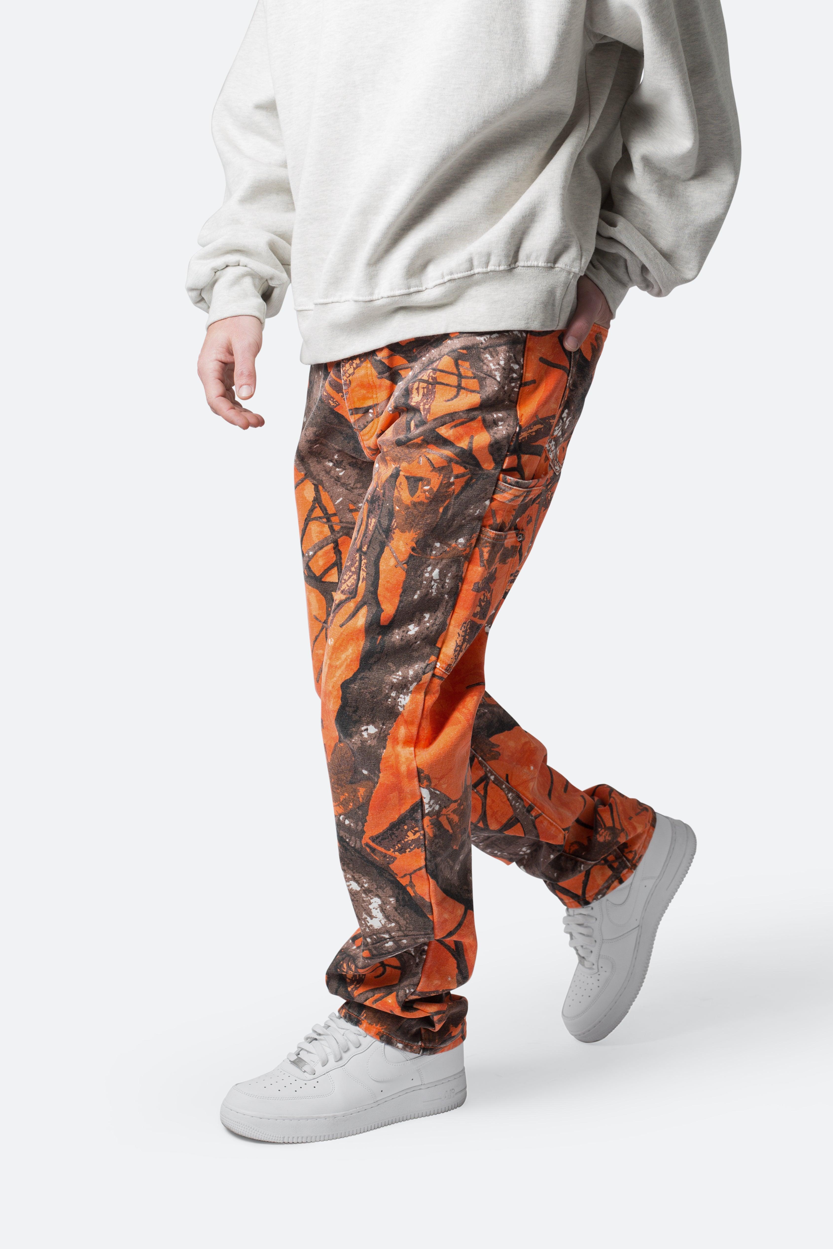 V603 Camo Carpenter Pants - Orange Product Image