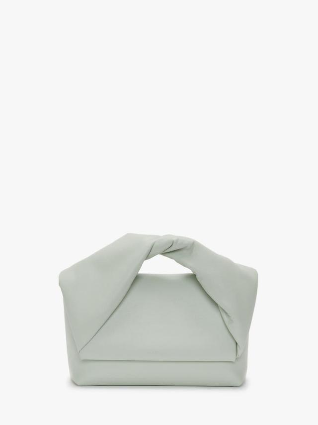 LARGE TWISTER - LEATHER TOP HANDLE BAG in green | JW Anderson US  Product Image