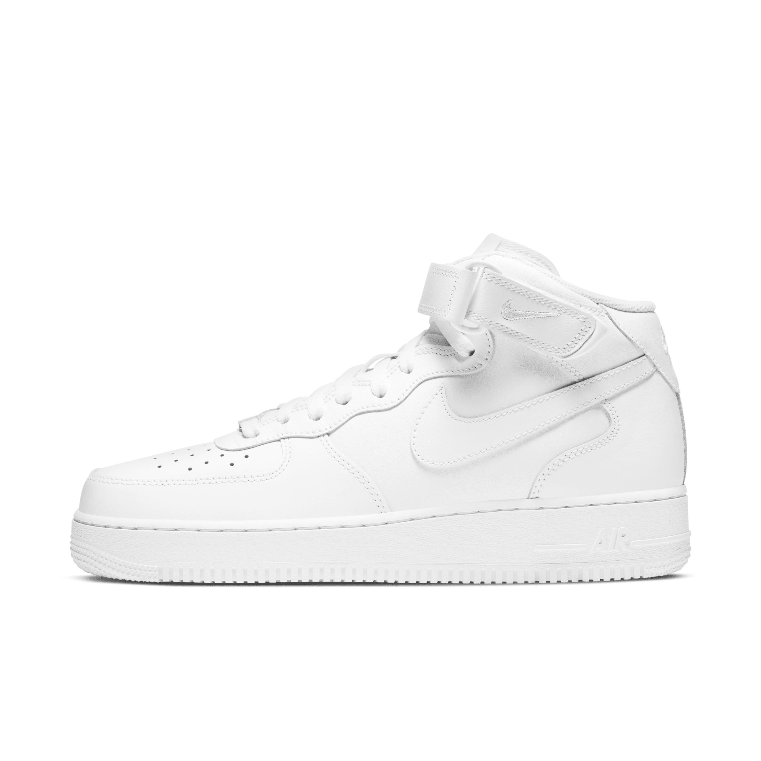 Nike Mens Nike Air Force 1 Mid 07 LE - Mens Basketball Shoes White/White Product Image