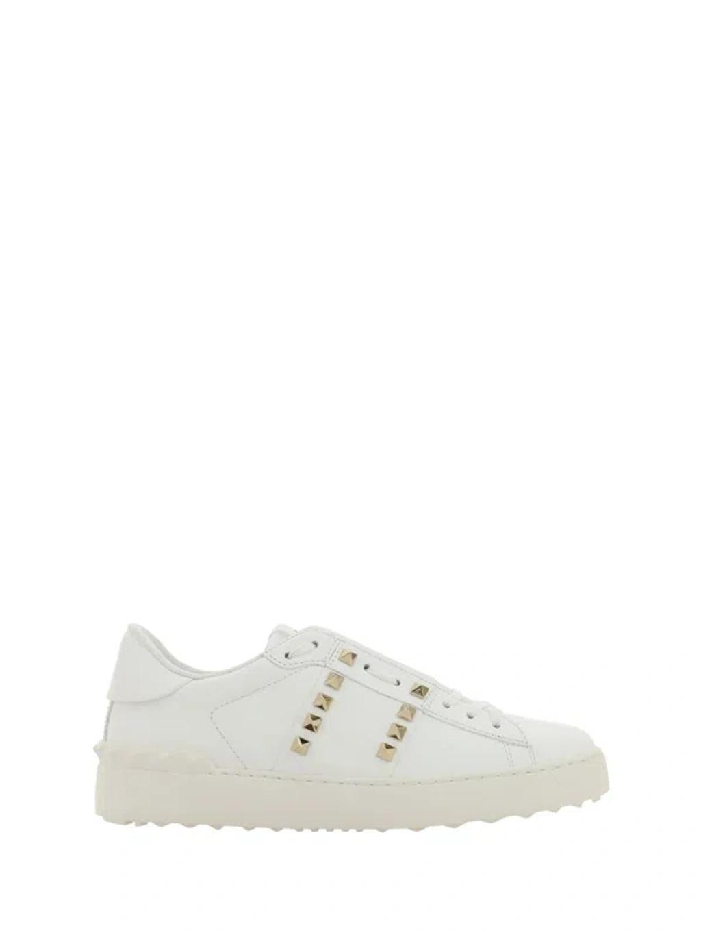 VALENTINO GARAVANI Rockstud Untitled White Leather Sneakers Product Image