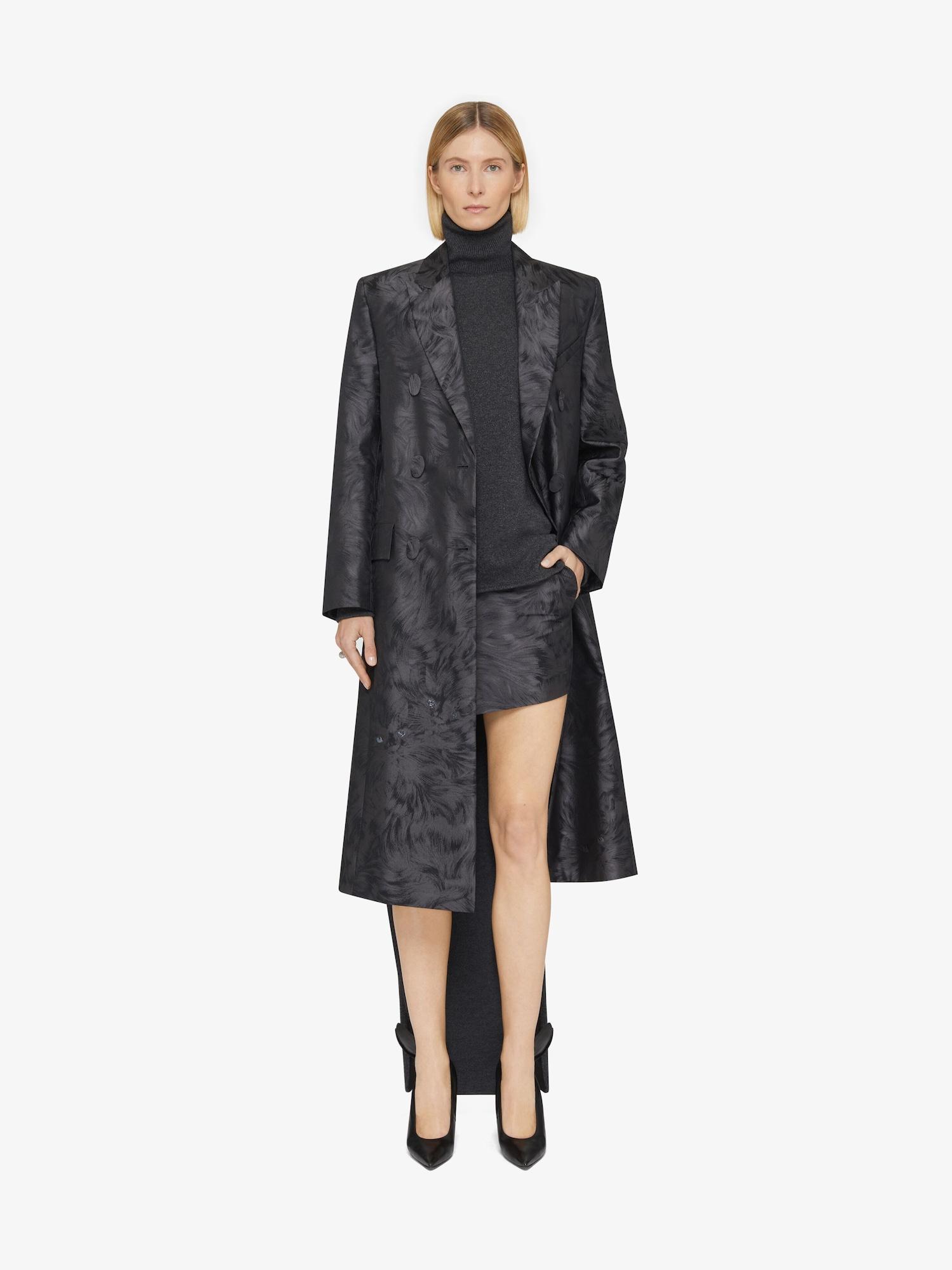 Coat in cat jacquard Product Image