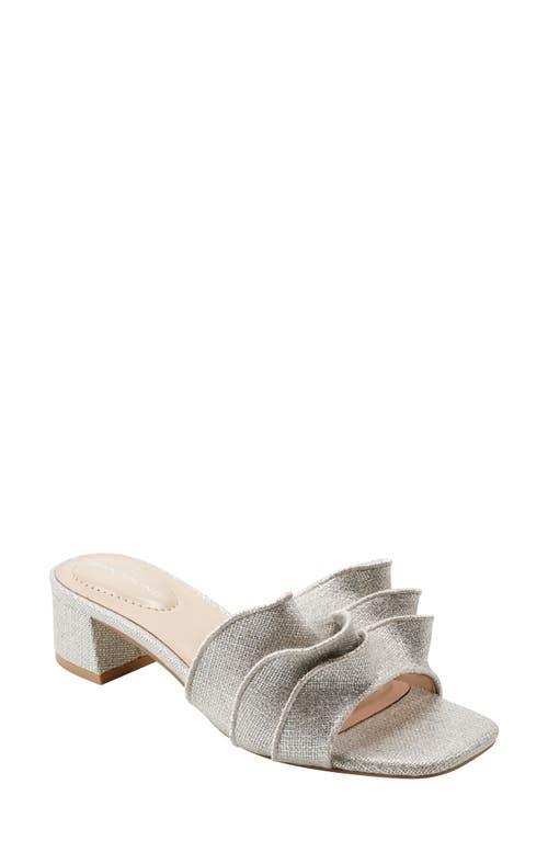 Bandolino Rista Metallic Ruffle Slide Sandal Product Image