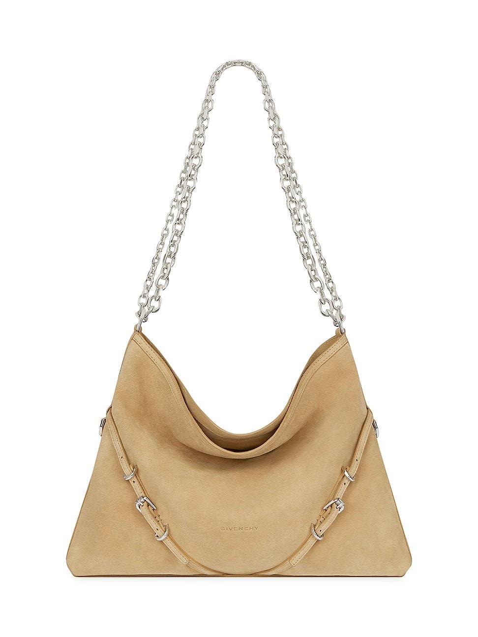 Womens La Plage Medium Voyou Chain Bag in Suede Product Image